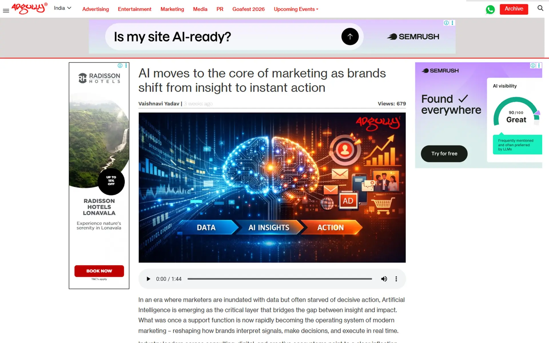 AI moves to the core of marketing as brands shift from insight to instant action on Adgully