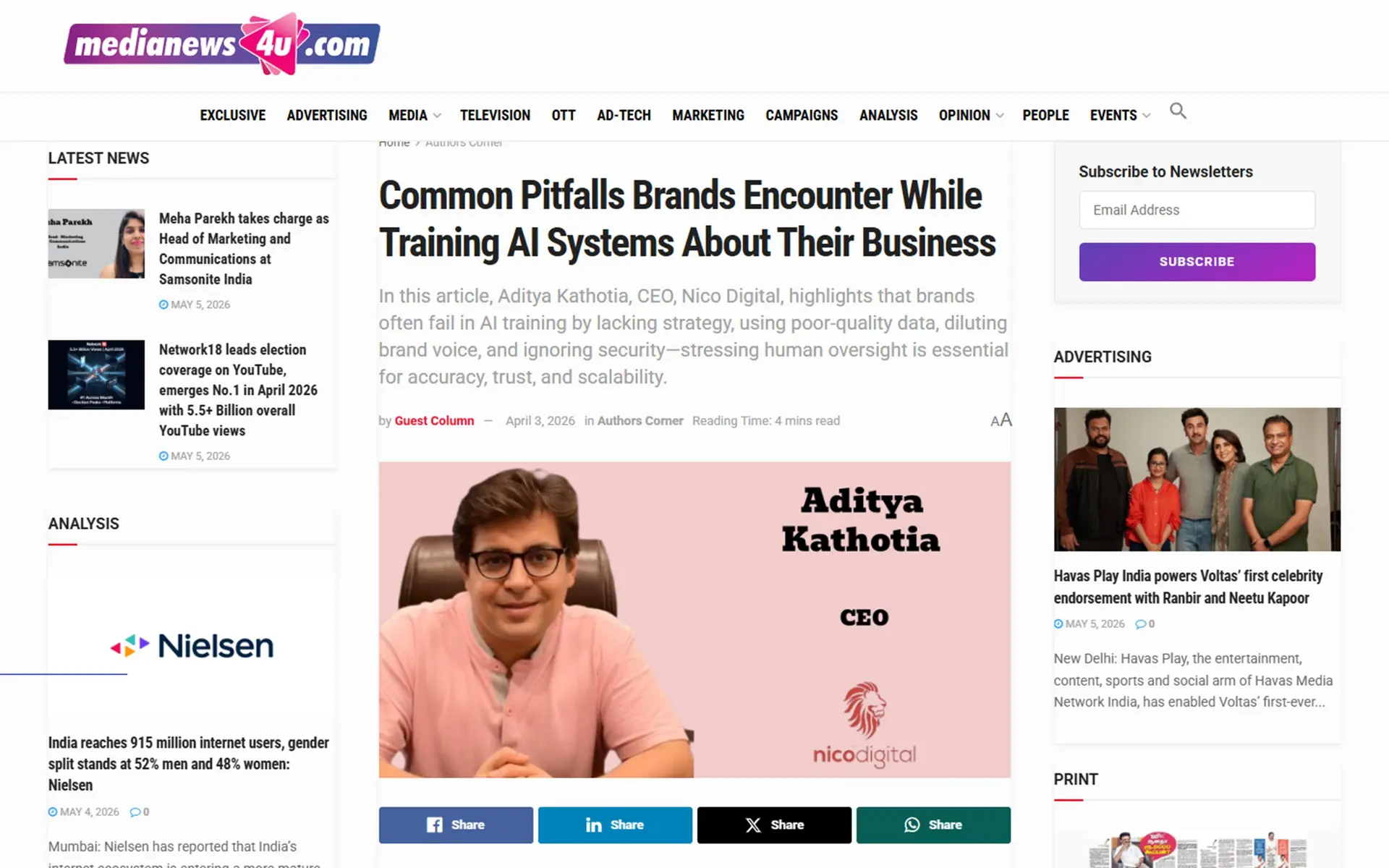 Common Pitfalls Brands Encounter While Training AI Systems About Their Business on MediaNews4U