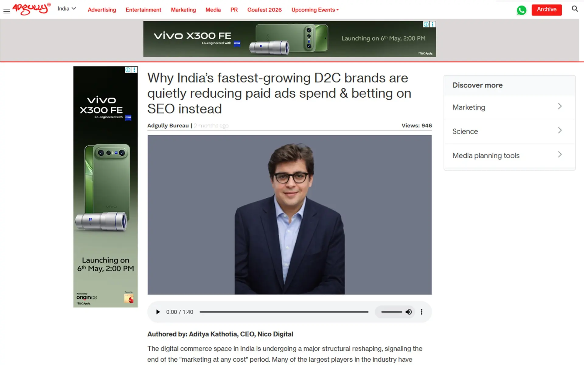 Why India's fastest-growing D2C brands are quietly reducing paid ads spend & betting on SEO instead on Adgully