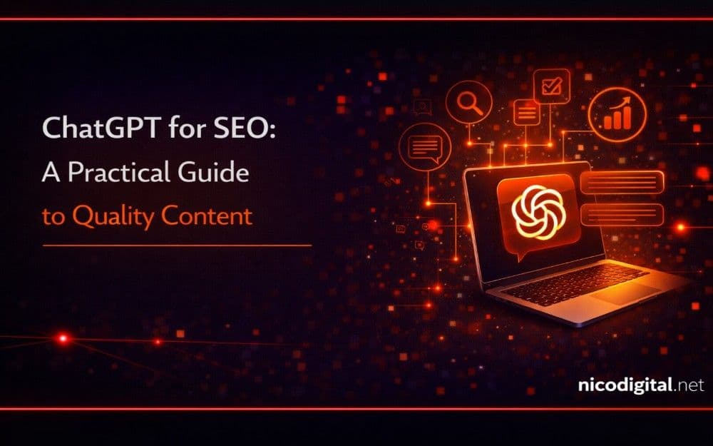 ChatGPT for SEO article header image