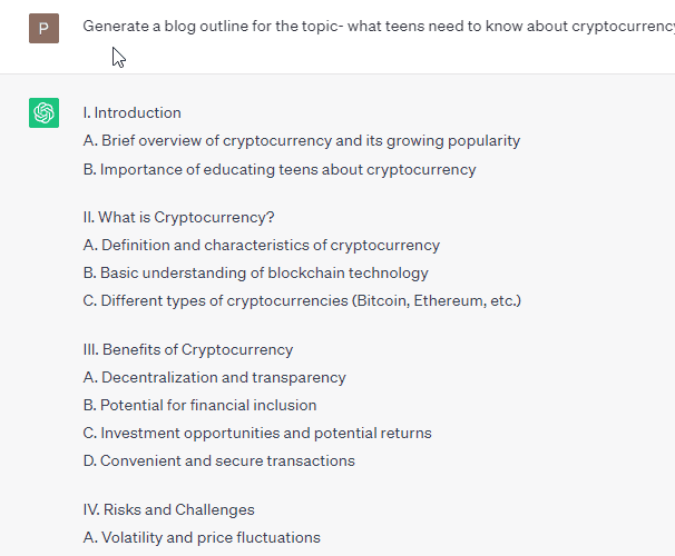 Content brief template example