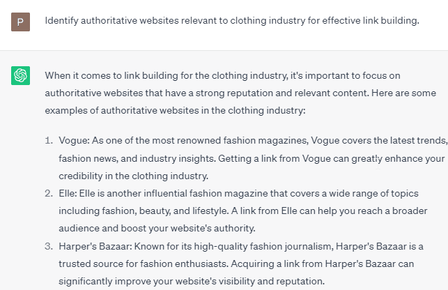 Link building strategy framework