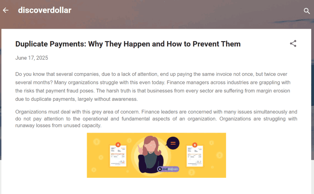 Blogspot blog submission for Discover Dollar | Nico Digital