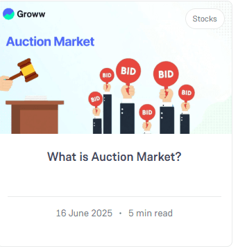 Groww evergreen content: auction market blog | Nico Digital