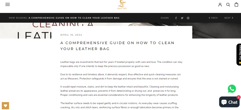 Leather Talks how to clean leather bag blog