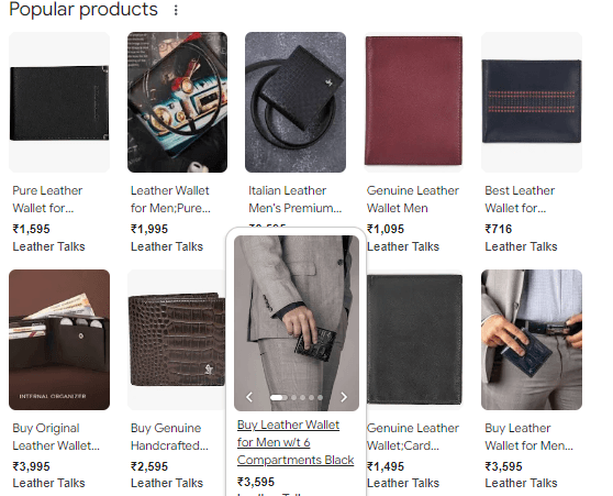 Leather Talks Google Merchant Center