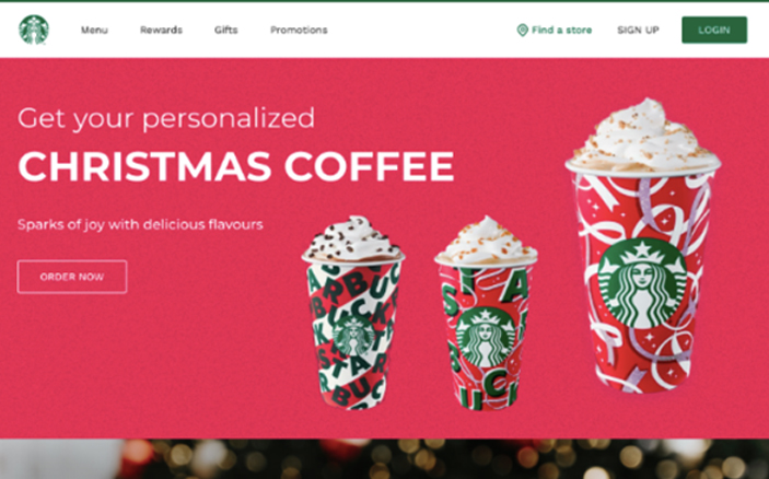 Starbucks Christmas Banner