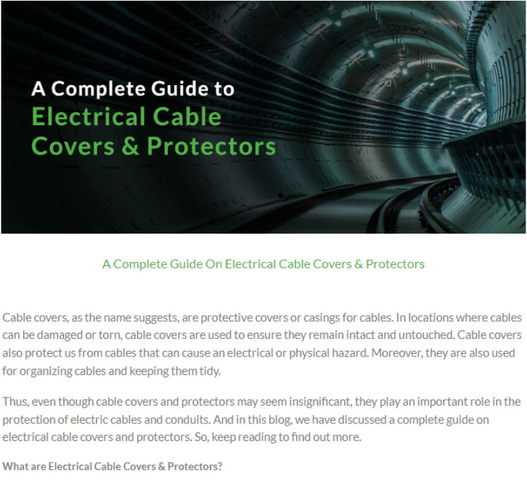 A complete guide to electrical cable covers