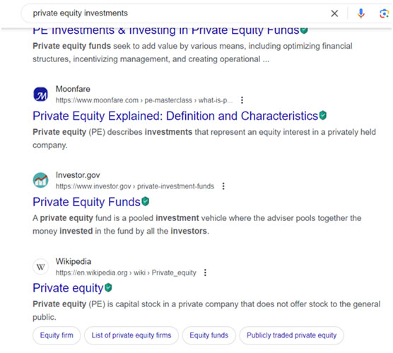 private equity investments