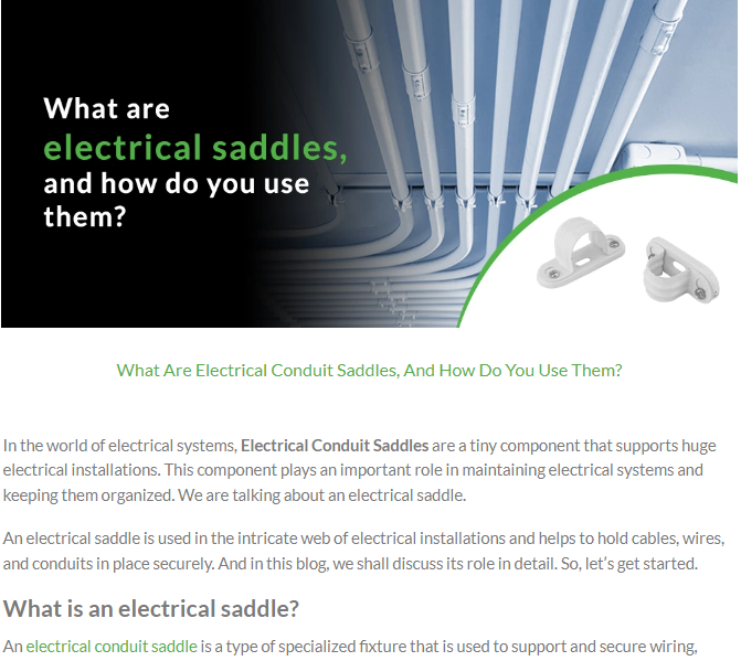 Electrical saddles