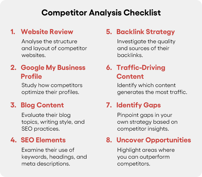 competitor analysis checklist