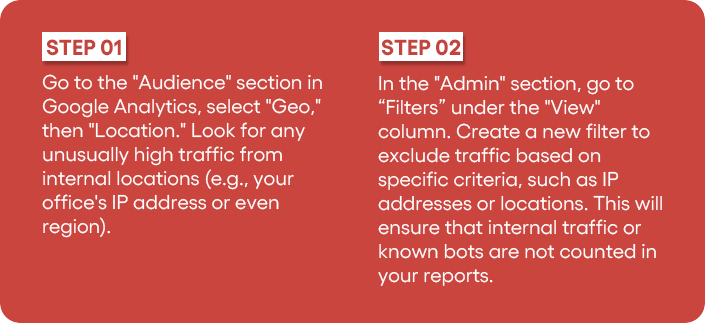 Google Analytics Filter Traffic Steps