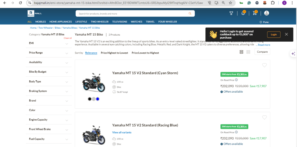 Bajaj Finserv consideration stage