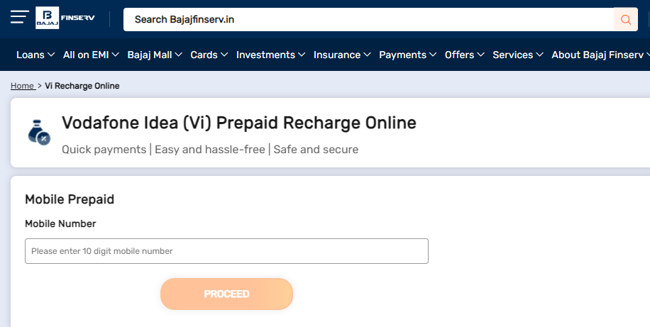 Bajaj Finserv mobile recharge 2