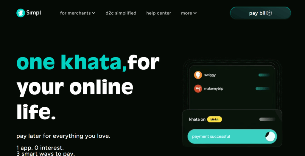 Simpl homepage