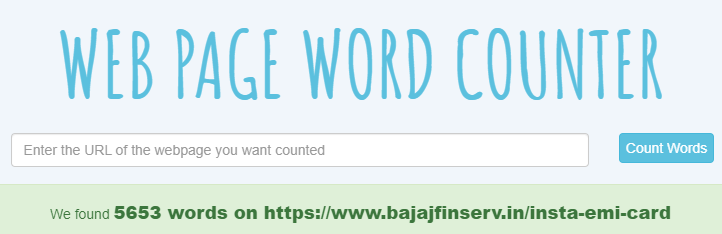 Bajaj Finserv content count 2