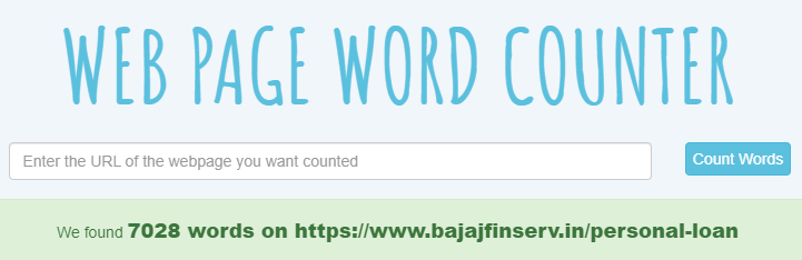 Bajaj Finserv content count