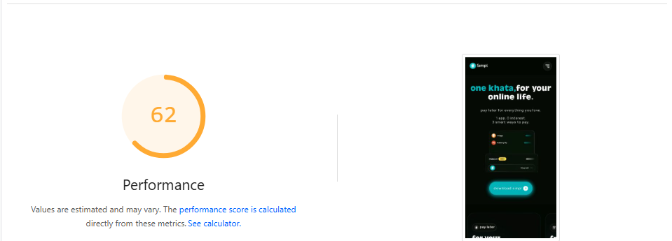 Simpl website speed