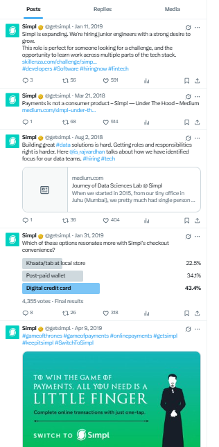 Simpl twitter feed