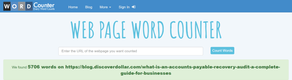 Blog word counter